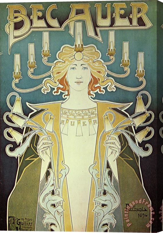 Alphonse Marie Mucha Becauer Lamps Stretched Canvas Painting / Canvas Art