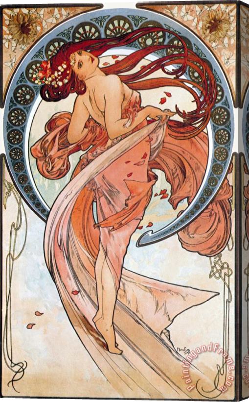 Alphonse Marie Mucha Dance Stretched Canvas Painting / Canvas Art