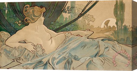 Alphonse Marie Mucha Dawn Stretched Canvas Painting / Canvas Art