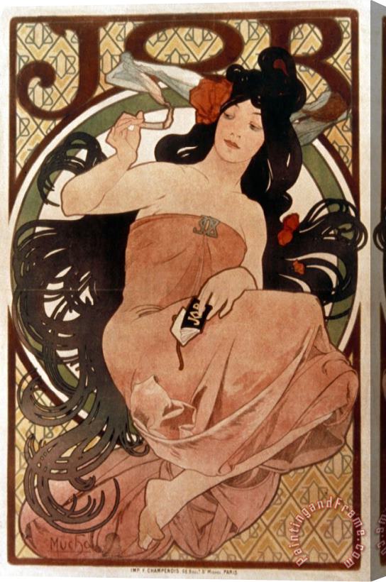 Alphonse Marie Mucha Mucha Cigarette Paper Ad Stretched Canvas Painting / Canvas Art
