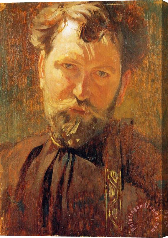 Alphonse Marie Mucha Self Portrait 1899 Stretched Canvas Print / Canvas Art