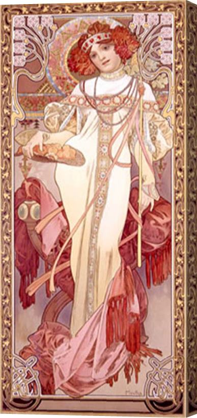 Alphonse Marie Mucha The Seasons Autumn Stretched Canvas Painting / Canvas Art