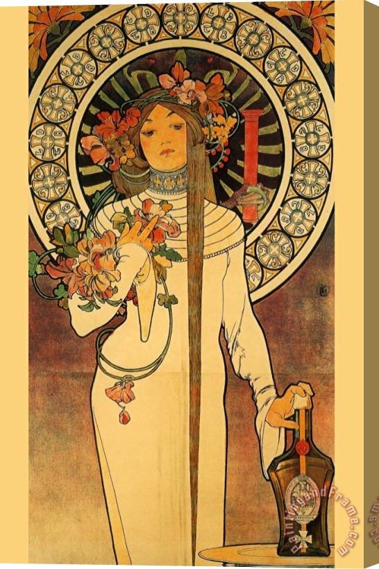 Alphonse Marie Mucha Trappistine Liquors Stretched Canvas Painting / Canvas Art