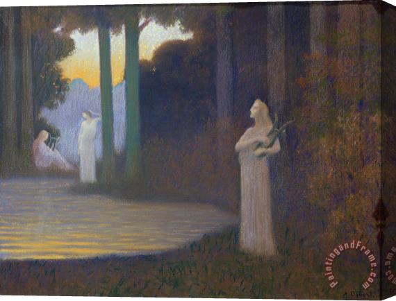 Alphonse Osbert Lyricism in the Forest Stretched Canvas Print / Canvas Art