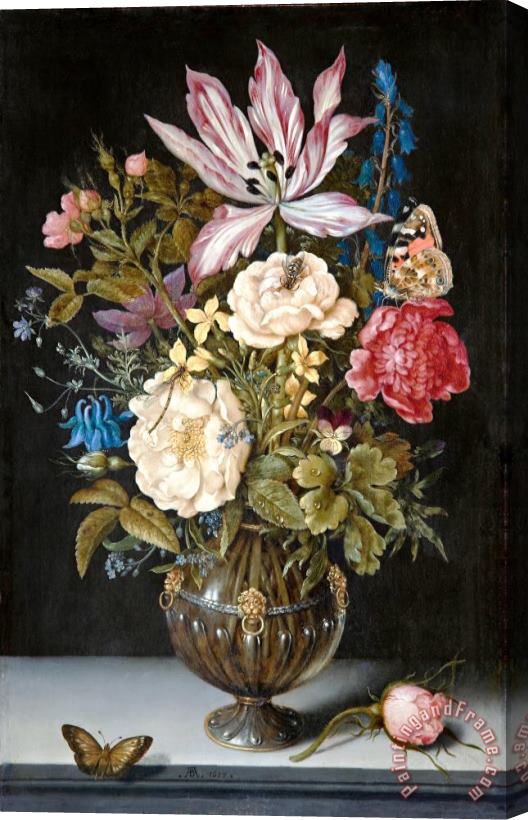 Ambrosius Bosschaert the Elder Still Life with Flowers Stretched Canvas Painting / Canvas Art