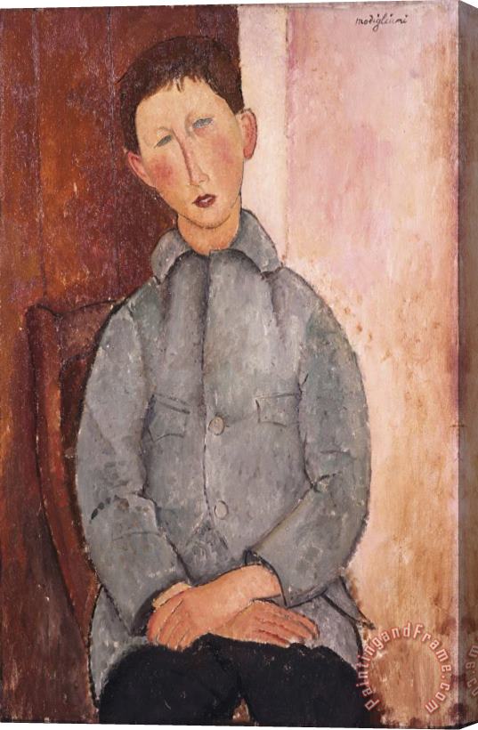 Amedeo Modigliani Boy in a Blue Shirt Stretched Canvas Painting / Canvas Art