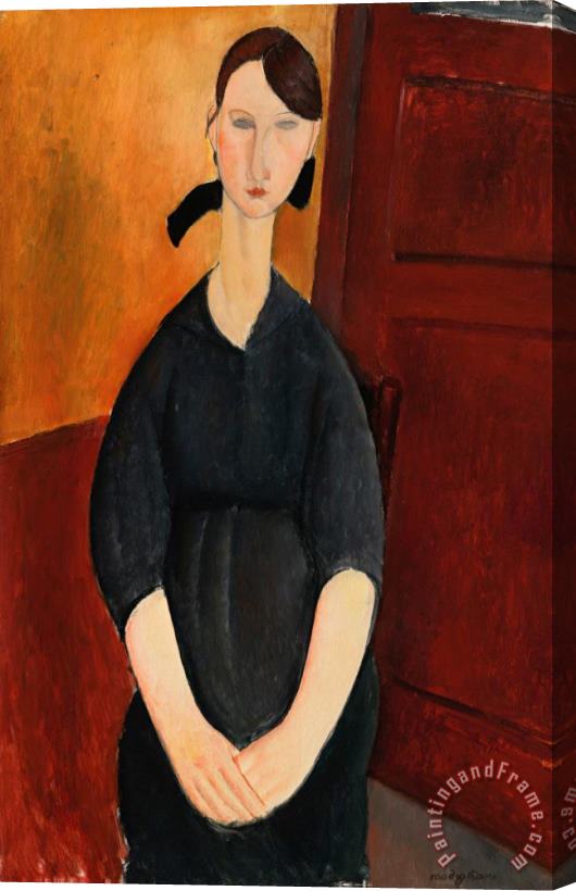 Amedeo Modigliani Portrait of Paulette Jourdain, 1919 Stretched Canvas Painting / Canvas Art