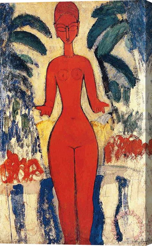 Amedeo Modigliani Standing Nude Stretched Canvas Painting / Canvas Art