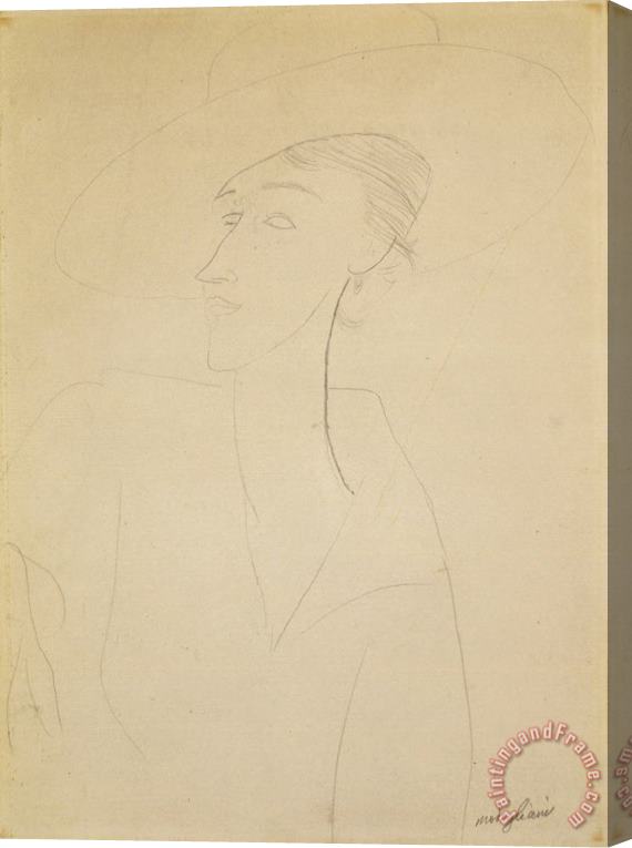 Amedeo Modigliani Untitled (portrait of Madame Zborowska) Stretched Canvas Print / Canvas Art