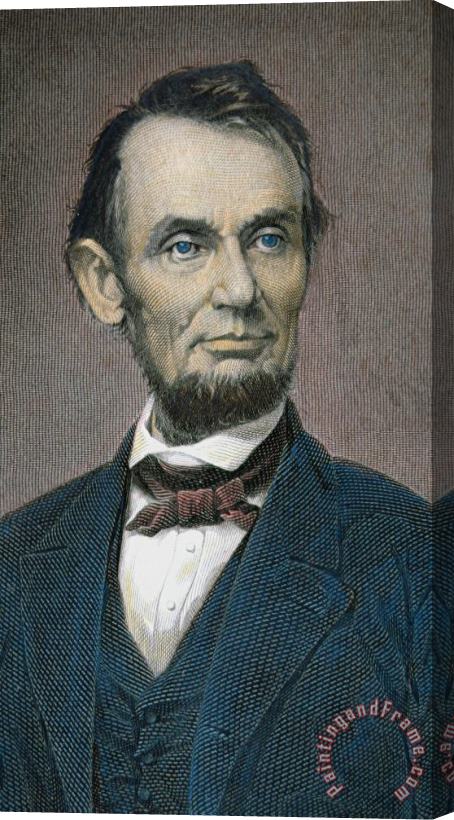 American School Abraham Lincoln Stretched Canvas Painting / Canvas Art