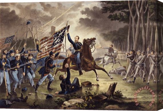 American School American Civil War General Philip Kearny Stretched Canvas Print / Canvas Art
