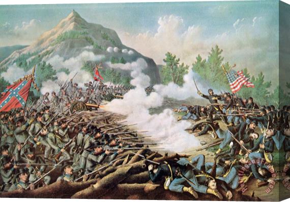 American School Battle of Kenesaw Mountain Georgia 27th June 1864 Stretched Canvas Painting / Canvas Art