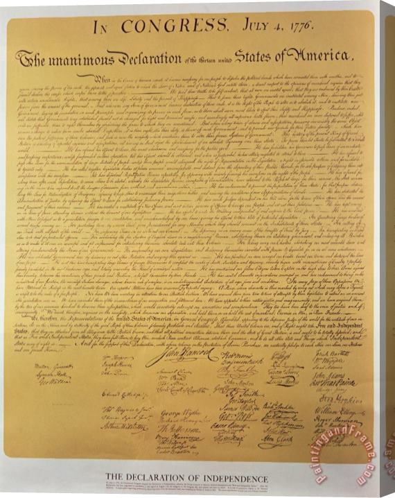 American School Declaration of Independence Stretched Canvas Painting / Canvas Art