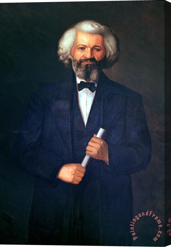 American School Portrait of Frederick Douglass Stretched Canvas Print / Canvas Art