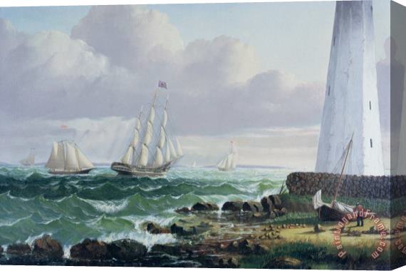 American School Whalers coming home Stretched Canvas Painting / Canvas Art
