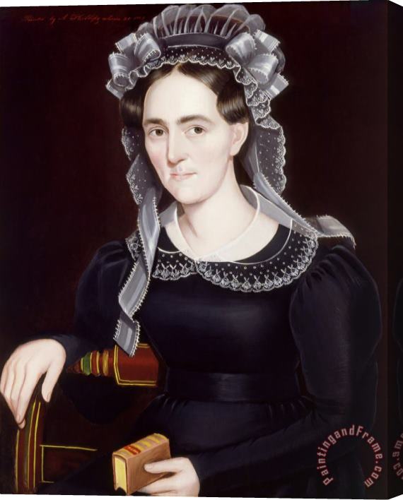 Ammi Phillips Portrait of Abigail Penoyer Reynolds Stretched Canvas Print / Canvas Art
