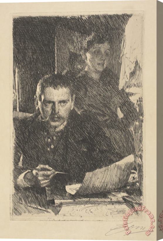 Anders Zorn Zorn And His Wife Stretched Canvas Painting / Canvas Art
