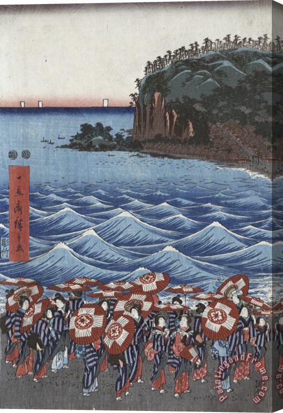 Ando Hiroshige Opening Celebration of Benzaiten Shrine at Enoshima Stretched Canvas Print / Canvas Art