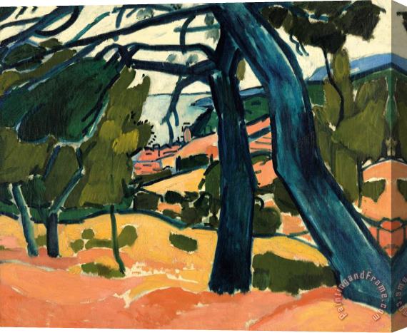 Andre Derain Paysage a Cassis, 1907 Stretched Canvas Painting / Canvas Art