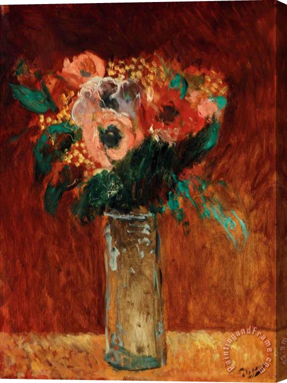 Andre Derain Vase De Fleurs Stretched Canvas Print / Canvas Art