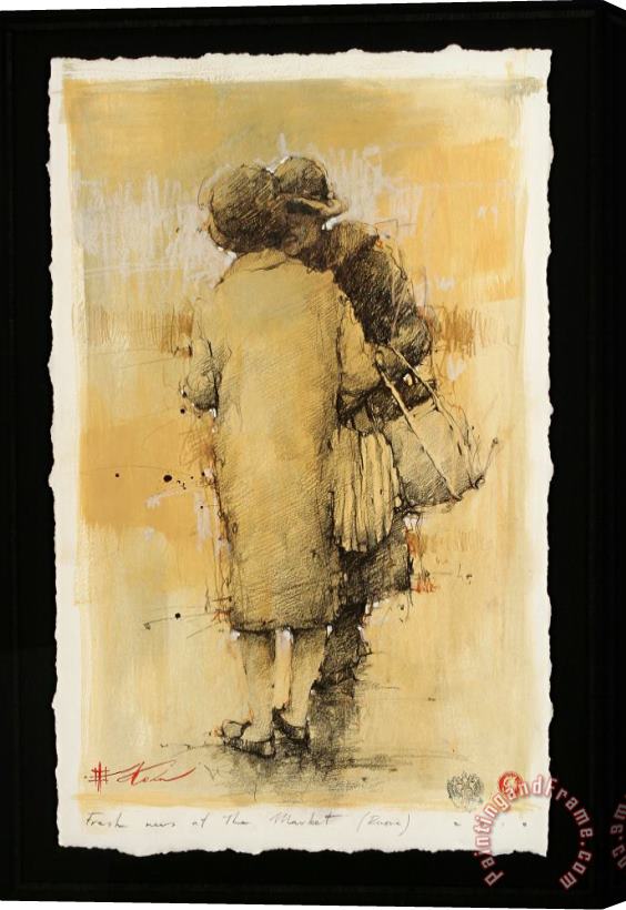 Andre Kohn Fresh News at The Market Stretched Canvas Painting / Canvas Art