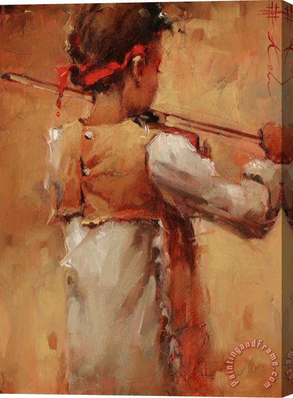 Andre Kohn Little Fiddler Stretched Canvas Painting / Canvas Art