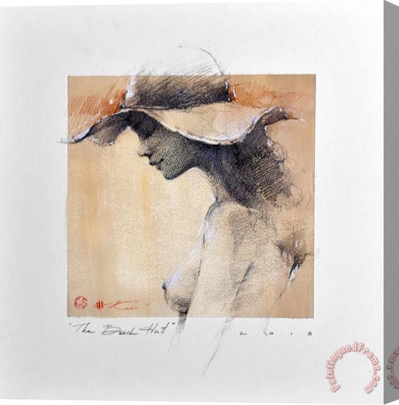 Andre Kohn The Beach Hat, 2018 Stretched Canvas Painting / Canvas Art