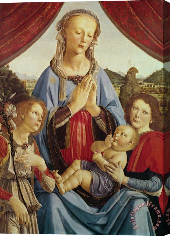 Andrea del Verrocchio The Virgin and Child with Two Angels Stretched Canvas Print / Canvas Art Andrea del Verrocchio The Virgin and Child with Two Angels Stretched Canvas Print / Canvas Art
