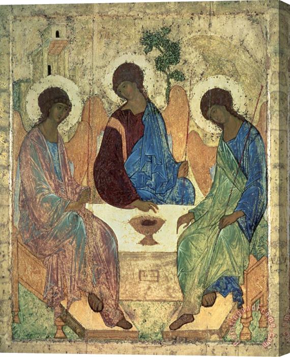 Andrei Rublev The Holy Trinity Stretched Canvas Painting / Canvas Art