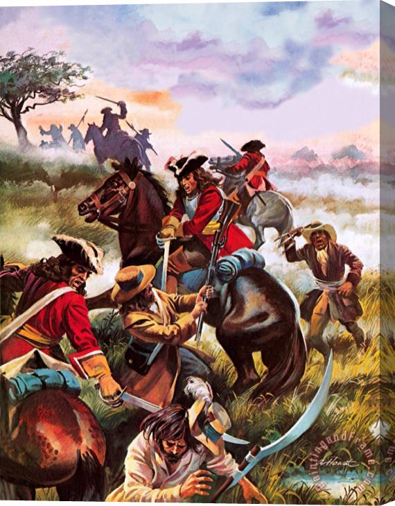 Andrew Howart Battle of Sedgemoor Stretched Canvas Painting / Canvas Art