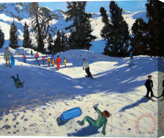 Andrew Macara Blue Sledge Stretched Canvas Print / Canvas Art