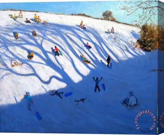 Andrew Macara Shandows on a hill Monyash Stretched Canvas Print / Canvas Art