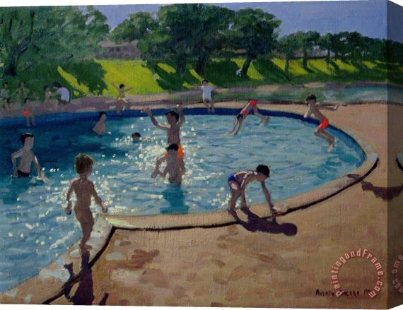 Andrew Macara Swimming Pool Stretched Canvas Print / Canvas Art