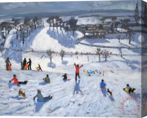 Andrew Macara Winter Fun Stretched Canvas Painting / Canvas Art