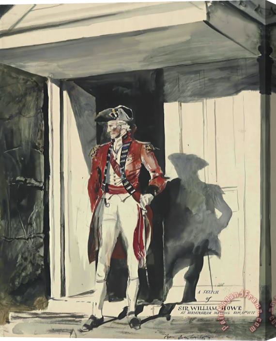 andrew wyeth Sir William Howe at Birmingham Stretched Canvas Print / Canvas Art