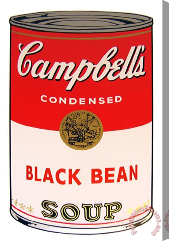 Andy Warhol Campbell S Soup Black Bean Stretched Canvas Painting / Canvas Art