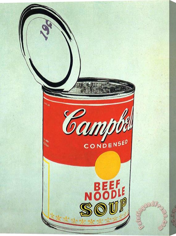 Andy Warhol Campbell S Soup Can Beef Stretched Canvas Painting / Canvas Art