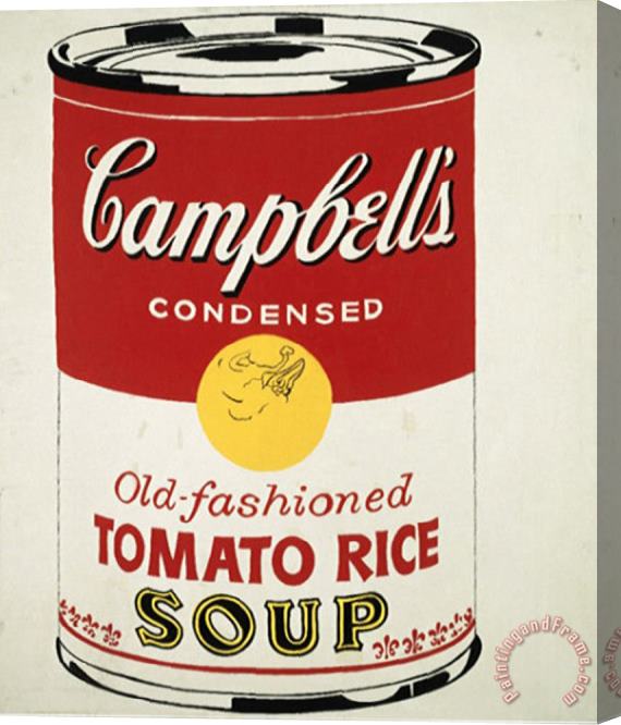 Andy Warhol Campbell S Soup Can C 1962 Old Fashioned Tomato Rice Stretched Canvas Print / Canvas Art
