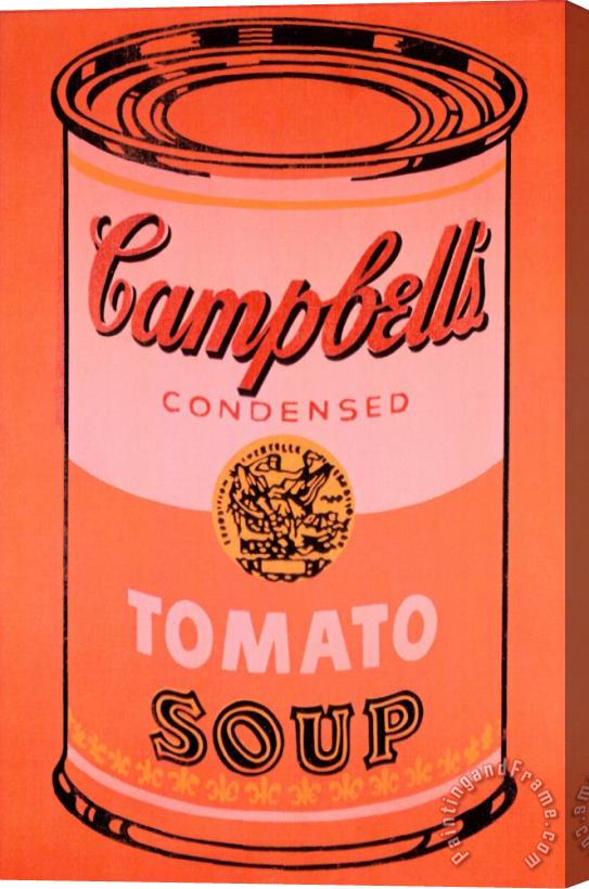 Andy Warhol Campbell S Soup Can C 1965 Orange Stretched Canvas Painting / Canvas Art