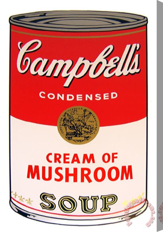 Andy Warhol Campbell S Soup Cream of Mushroom Stretched Canvas Painting / Canvas Art