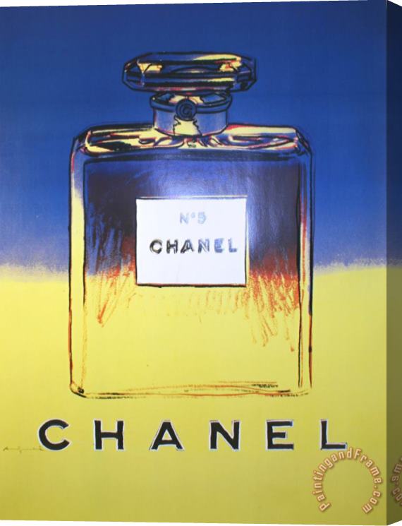 Andy Warhol Chanel Yellow And Blue Stretched Canvas Print / Canvas Art