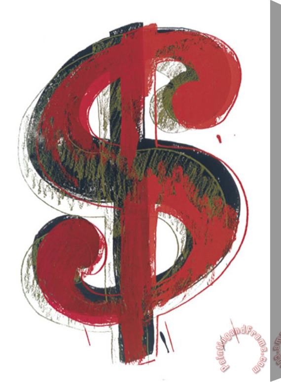 Andy Warhol Dollar Sign 1981 Stretched Canvas Print / Canvas Art