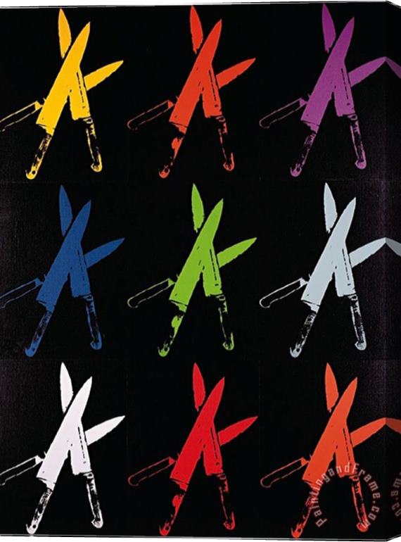 Andy Warhol Knives C 1981 82 Multi Stretched Canvas Print / Canvas Art