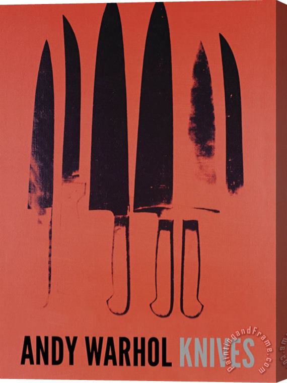 Andy Warhol Knives C 1981 82 Red Stretched Canvas Print / Canvas Art