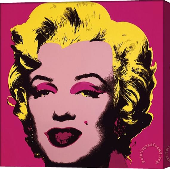 Andy Warhol Marilyn C 1967 Hot Pink Stretched Canvas Print / Canvas Art