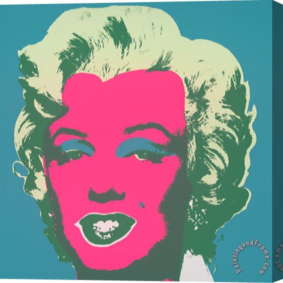 Andy Warhol Marilyn Kopf Pink Hellgruen Dunkelgr Stretched Canvas Print / Canvas Art