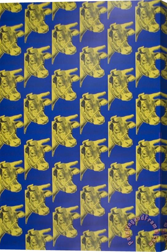 Andy Warhol Multiple Cows Blue Stretched Canvas Painting / Canvas Art