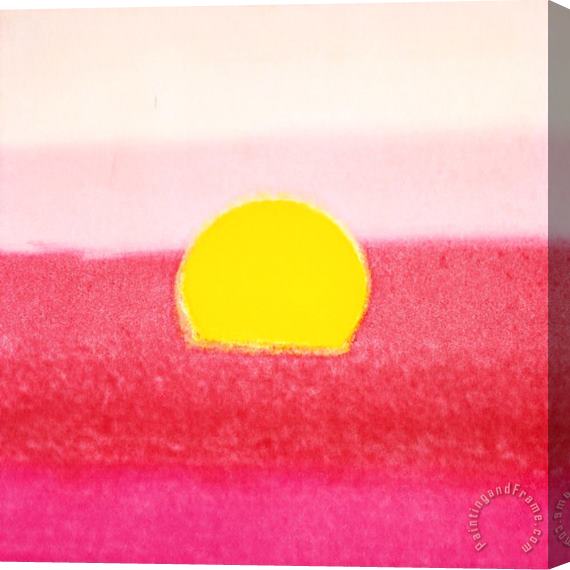 Andy Warhol Sunset C 1972 40 40 Pink Stretched Canvas Print / Canvas Art