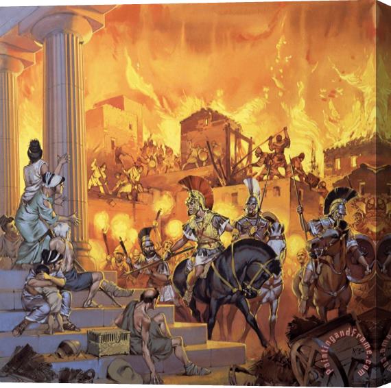 Angus McBride Unidentified Roman Attack Stretched Canvas Painting / Canvas Art