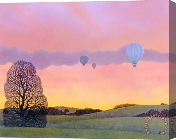 Ann Brian Balloon Race Stretched Canvas Painting / Canvas Art